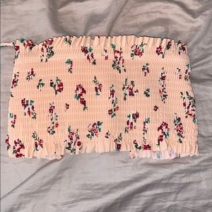 Target bandeau bikini pink floral top